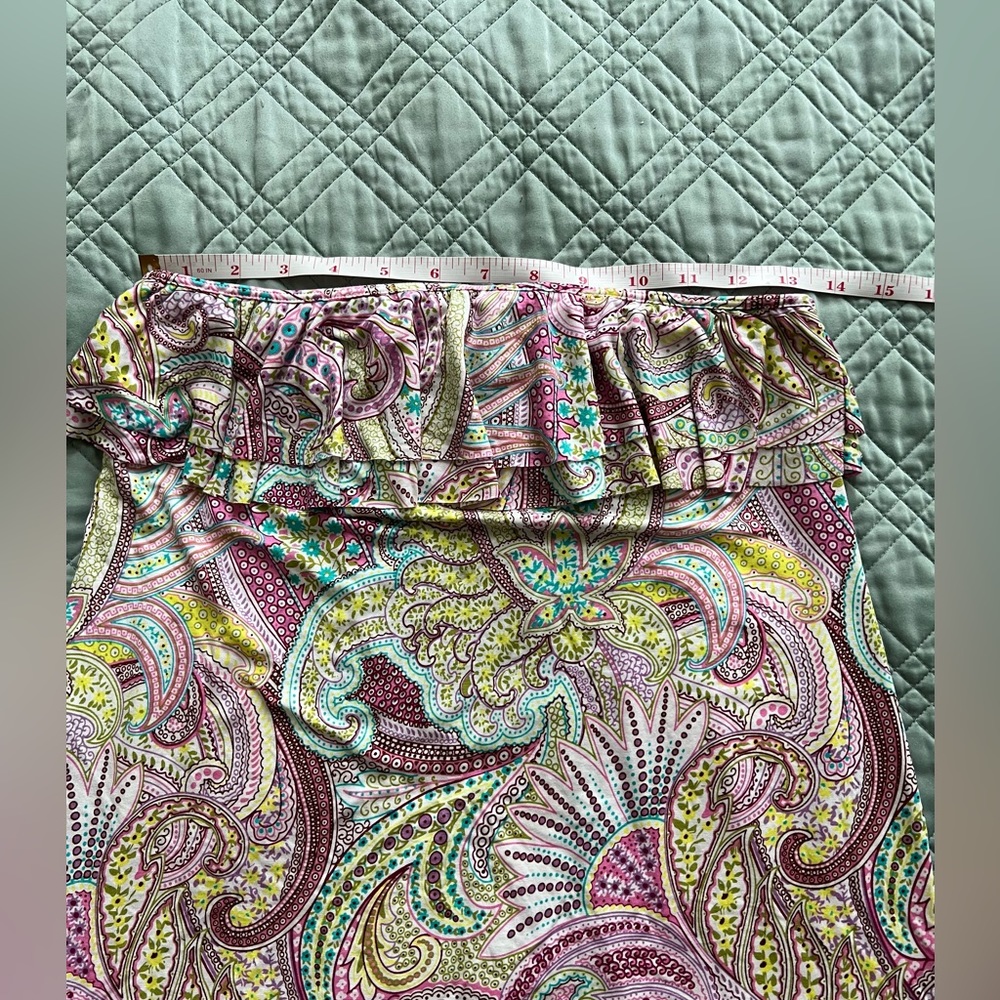 NWT Vintage Victoria's Secret Swim Strapless Tube Top Coverup Paisley Pink Small - Picture 11 of 12